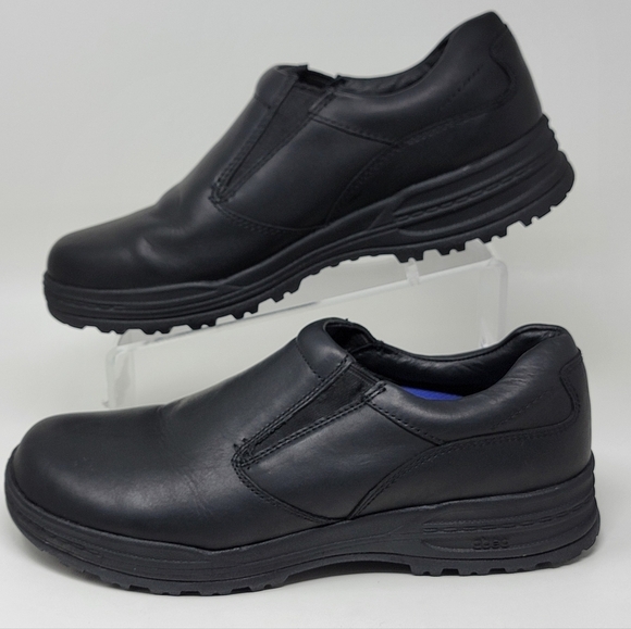 ABEO Men's Size US 10 Black Leather Casual Slip On Loafer Ruben 24R Pre-owned - Picture 3 of 9